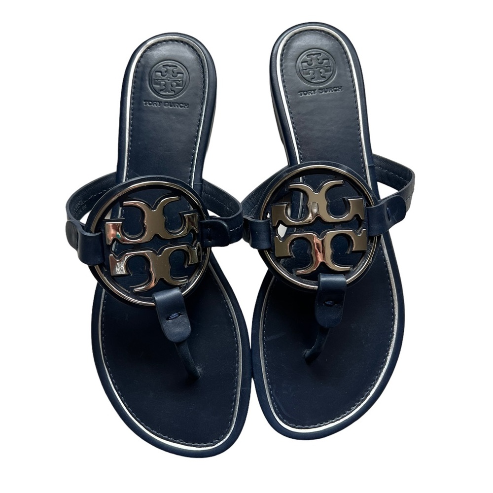 Tory Burch Navy Miller Sandals